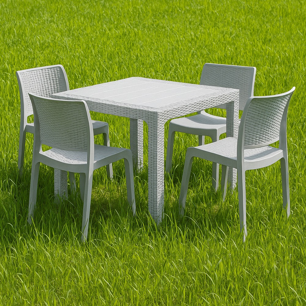 Обеденный комплект Royal Family JULY MINI S стол и стулья светло-серые 1